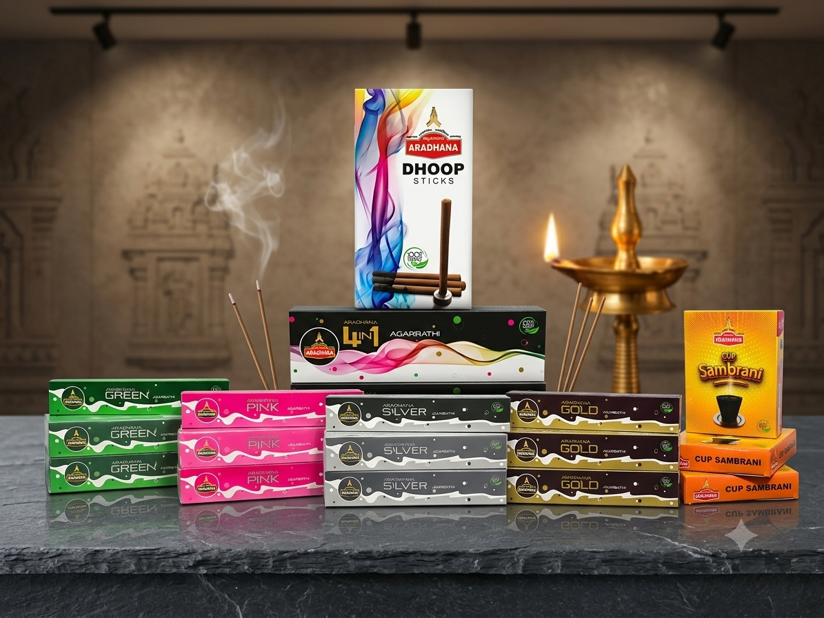 Agarbathi, dhoop sticks & cup sambrani